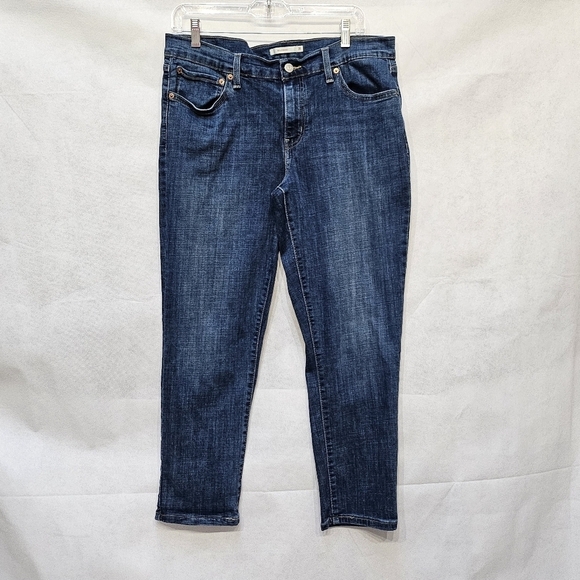Levi's Boyfriend Medium Wash Blue Denim Jeans Size 31 - Picture 1 of 6